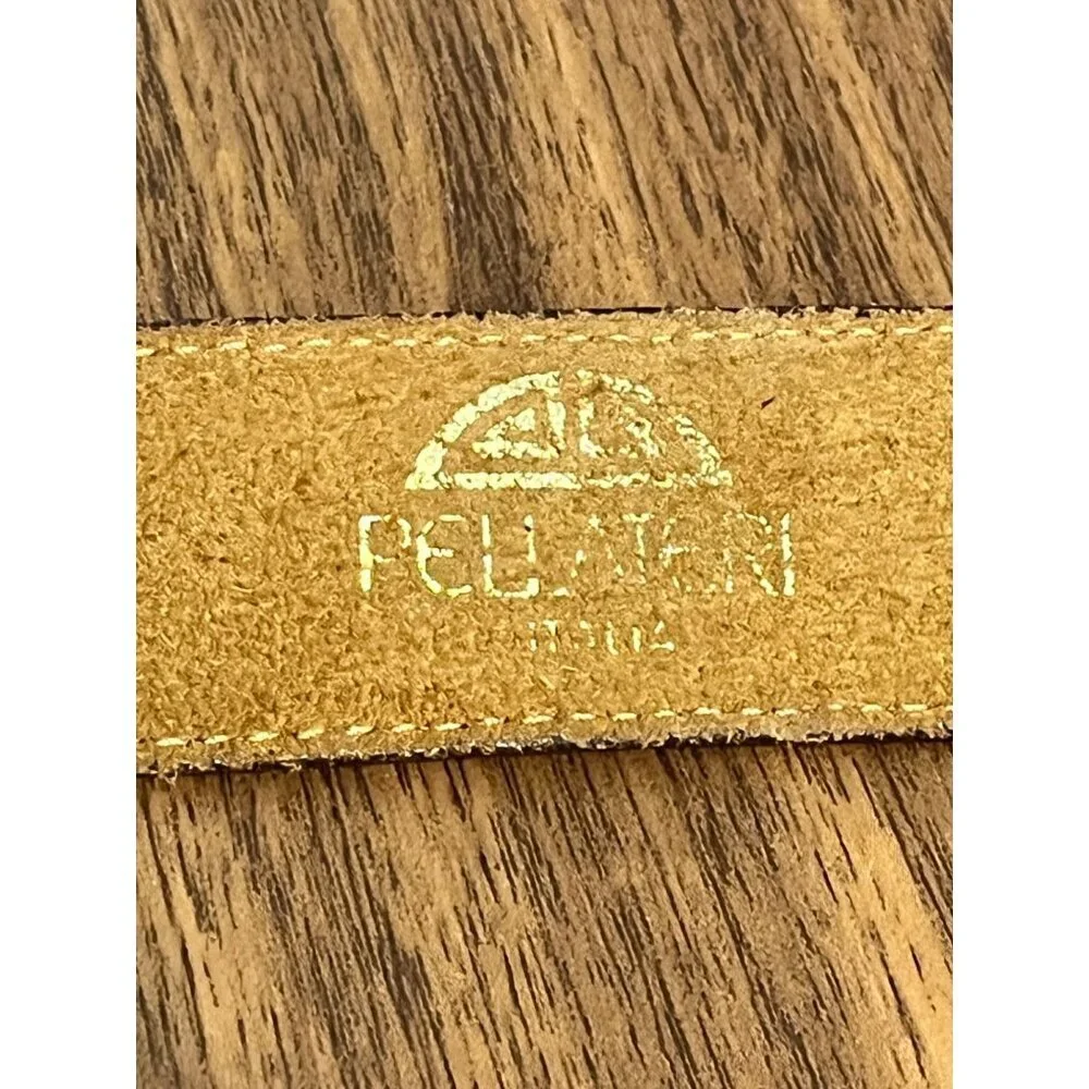 Western Metal Buckle Brown Leather Belt 36